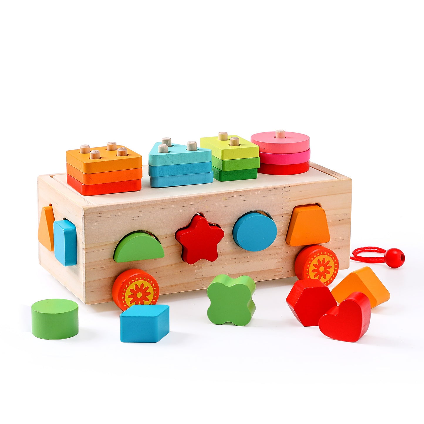 Wooden Multifunctional Color Early Education Puzzle Toys
